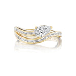 Pear & Baguette Diamond Curved Band