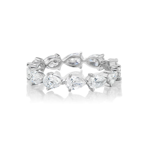 Pear Diamond Eternity Band