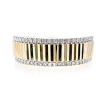 Diamond Edge Pleated Ring