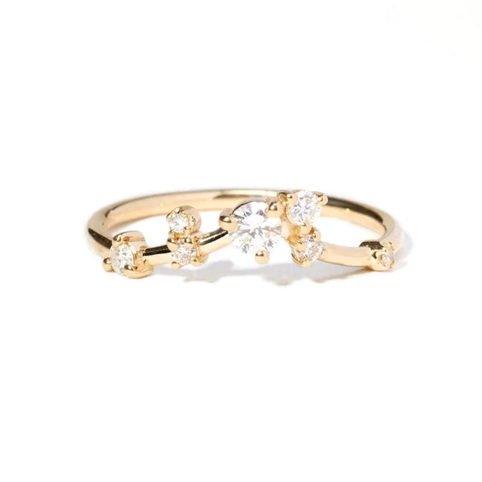 Diamond Organic Triangle Ring