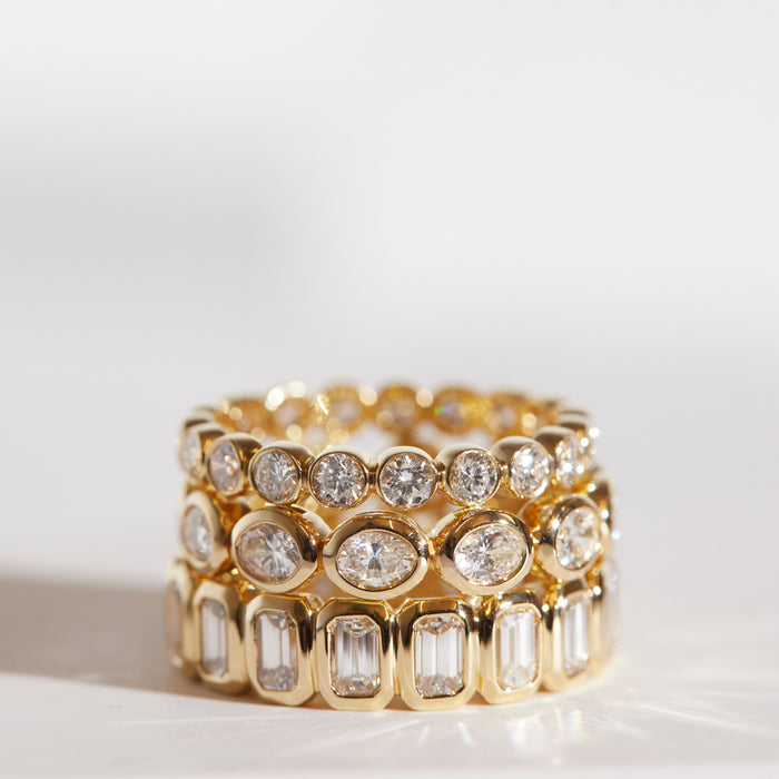 Claremont Emerald Cut Diamond Eternity Band