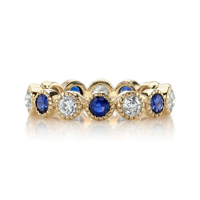 Medium Gabby Sapphire & Diamond Wedding Band