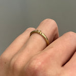 Raw Gold Diamond Textured Wedding Band