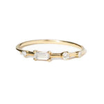 Four Step Diamond Baguette Ring