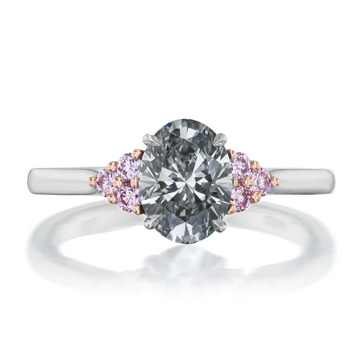 Argyle Pink Diamond and Colorless Diamond Ring