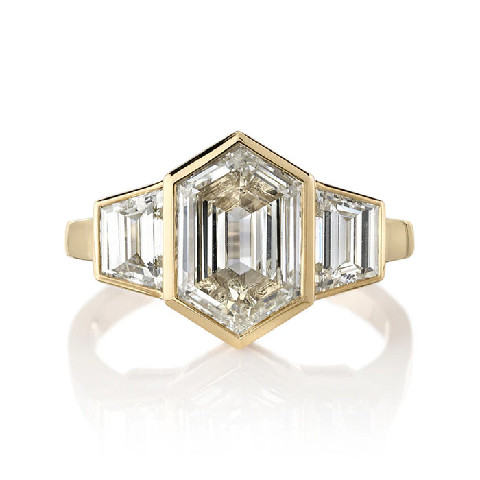 Katya 2.00ct Hexagon Cut Diamond Engagement Ring