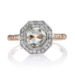 Savannah 0.84ct Rose Cut Diamond Halo Engagement Ring