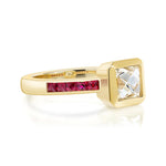 Karina 1.23ct French Cut Diamond & Ruby Engagement Ring