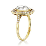 Camille 2.12ct Rose Cut Diamond Halo Engagement Ring