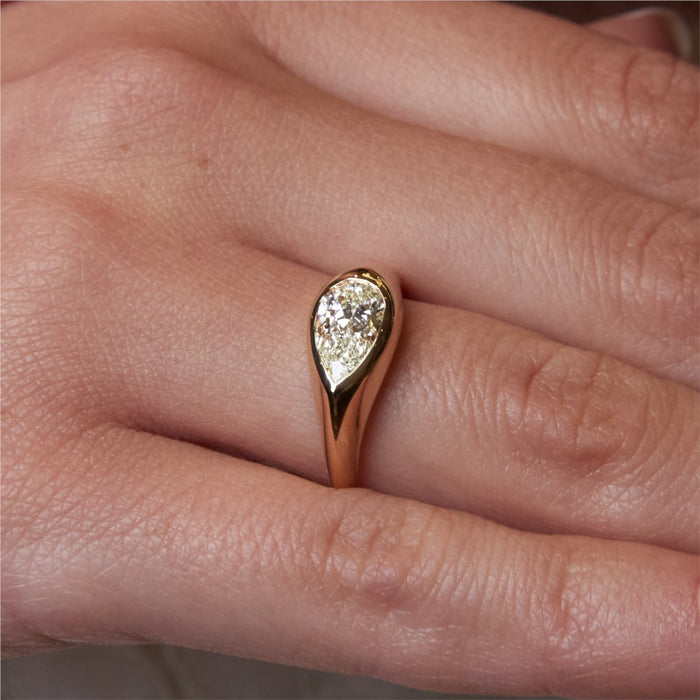 Signet 1.02ct Pear Diamond Engagement Ring