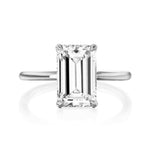 Baxter Solitaire 3.08ct Emerald Cut Lab Diamond Engagement Ring