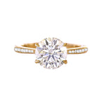 Laurel Cathedral Pavé Diamond Engagement Ring Setting