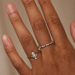 Nestled Diamond-Accented Engagement Ring Setting