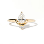 Nestled Diamond-Accented Engagement Ring Setting