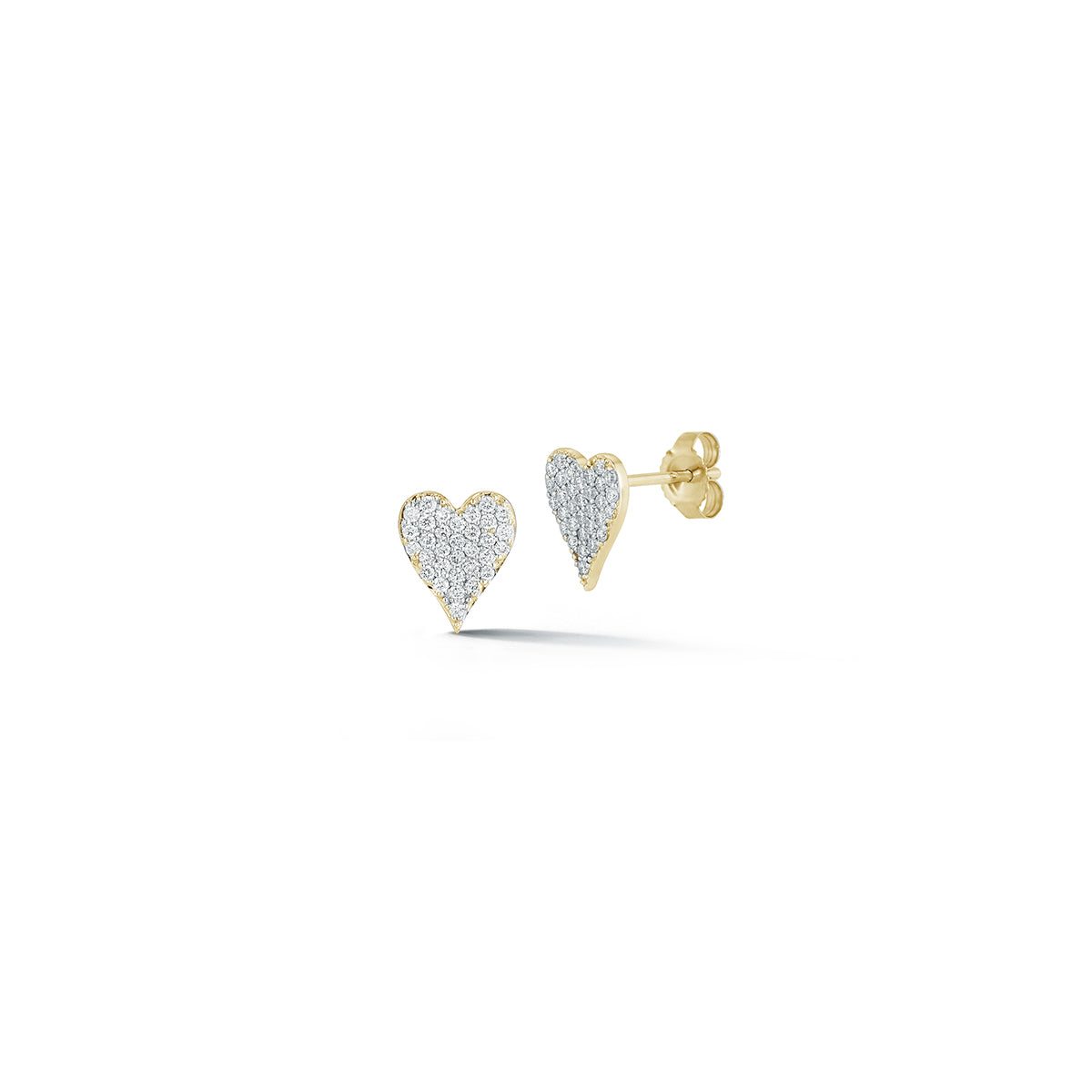 Cartier 1.0tcw Diamond Pavé Set Heart Earrings - Bloomsbury Manor Ltd