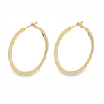 Pavé Diamond Slim Hoop Earrings