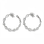 Mixed Cut Diamond Graduated Hoop Earrings