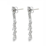 Mixed Diamond Drop Earrings