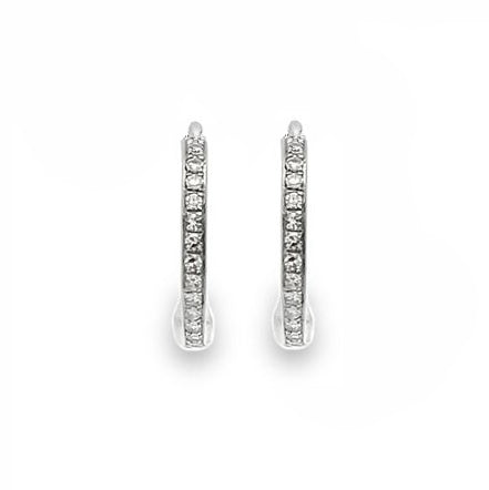 Pavé Diamond Petite Huggie Earrings