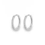 Pavé Diamond Petite Huggie Earrings