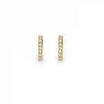 Diamond Petite Bar Stud Earrings