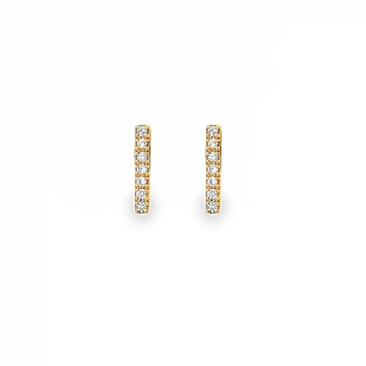 Diamond Petite Bar Stud Earrings