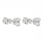 Round Diamond Duo Stud Earrings