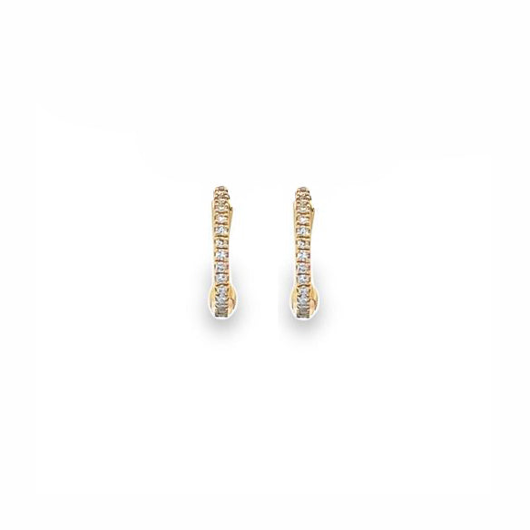 Pavé Diamond Petite Huggie Earrings