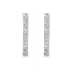 Diamond Oval Hoop Earrings