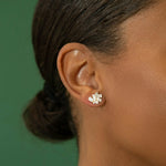 Diamond Trellis Bud Stud Earrings