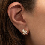 Diamond Trellis Bud Stud Earrings