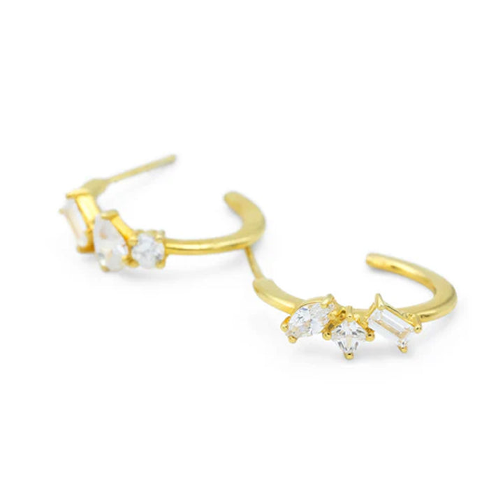 Trellis Diamond Hoop Earrings