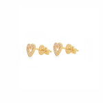 Diamond Petite Heart Stud Earrings