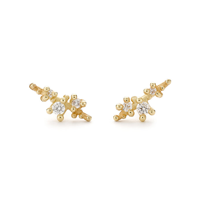 Diamond Encrusted Stud Earrings