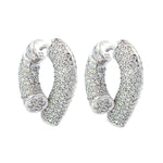 Pavé Diamond Oera Hoop Earrings