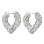 Pavé Diamond Oera Hoop Earrings