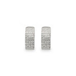 Pavé Diamond 5-Row Huggie Earrings