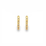 Petite 4-Diamond Huggie Earrings