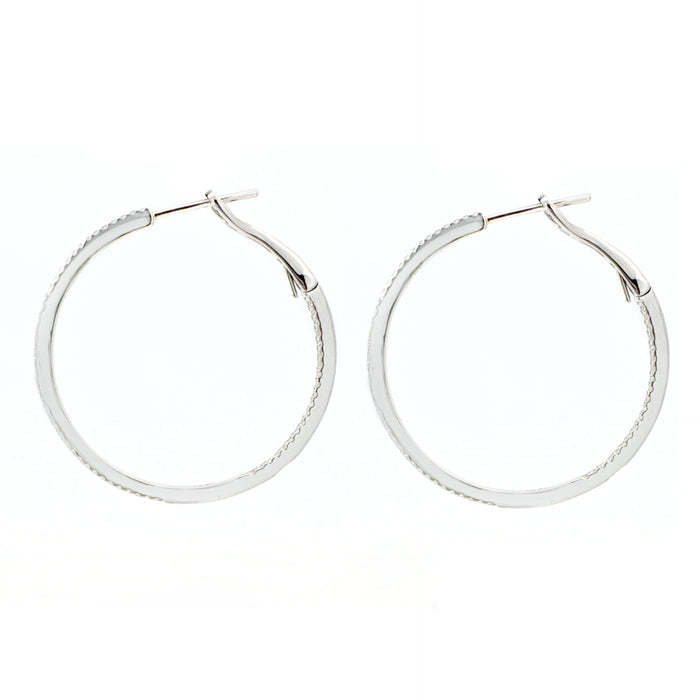 Medium Diamond Inside-Out Hoop Earrings