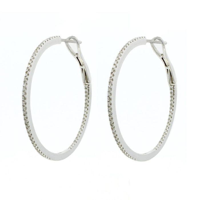 Medium Diamond Inside-Out Hoop Earrings