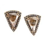 Diamond Geometric Stud Earrings