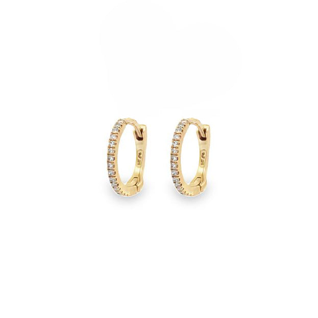 Pavé Diamond Petite Huggie Earrings