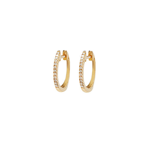 Pavé Diamond Petite Huggie Earrings