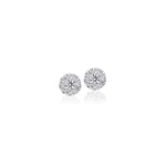 0.98tcw Diamond Cluster Stud Earrings