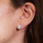 1.52tcw Diamond Cluster Stud Earrings