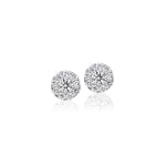 1.52tcw Diamond Cluster Stud Earrings