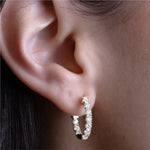 Diamond Small Hoop Earrings