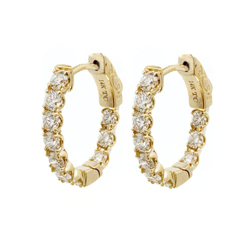 Diamond Small Hoop Earrings