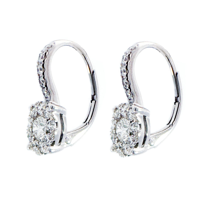 Diamond Cluster Drop Earrings