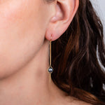 Grey Akoya Pearl Dewdrop Earrings